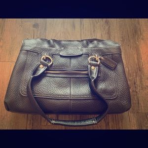 NWOT Coach black leather handbag